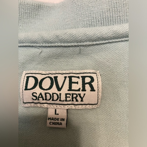 dover saddle Ridding Top Women’s Sz‎ L Blue Equestrian Polo Cotton - Picture 2 of 7